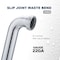 Everflow Slip Joint Waste Bend for Tubular Drain Applications, 22GA Chrome Plated Brass 1-1/2"x12" 31912 - alternate 5